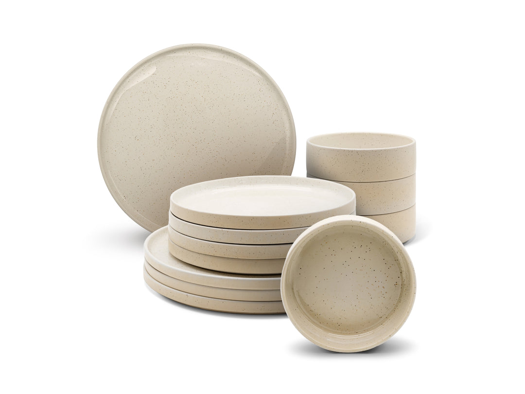 Geschirrset 12 teilig Nuages de vanille