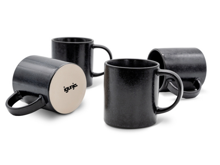 Becher Set 4 teilig Mate Obsidienne
